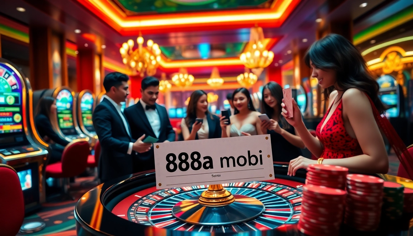 Players celebrating a win at a casino table featuring 88aa mobi betting slips, showcasing casino excitement.