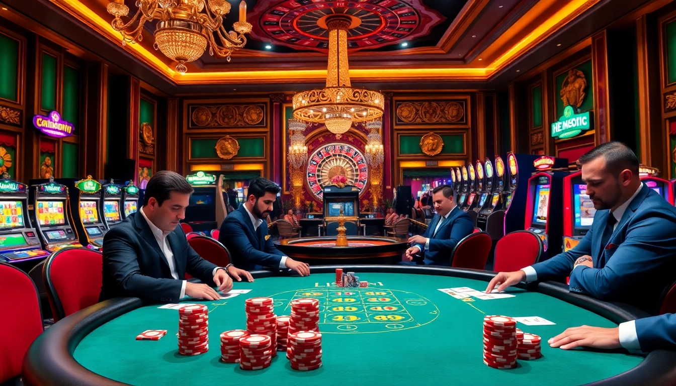 Experience thrilling poker at mm88 vin with fierce competition, stacks of chips, and vibrant casino ambiance.